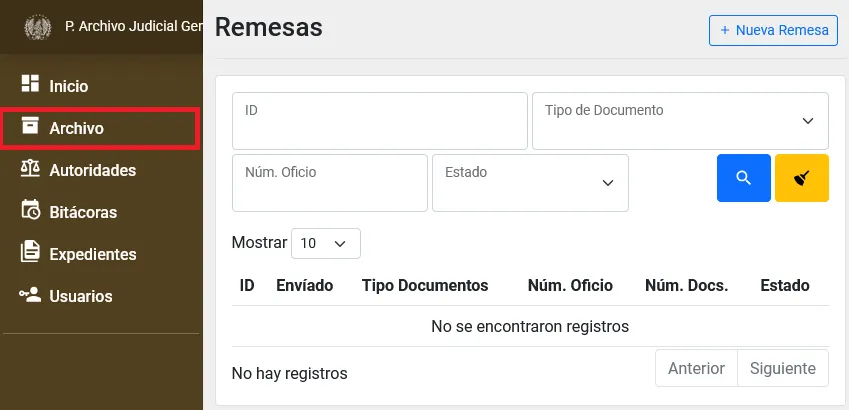 Módulo de remesas
